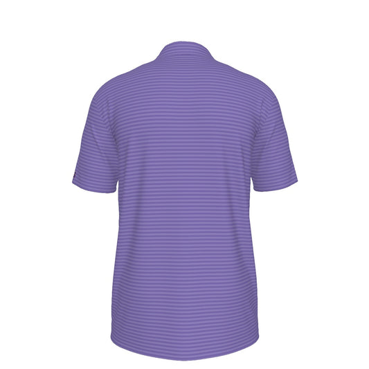 LSU Football Striped Polo - Lavender