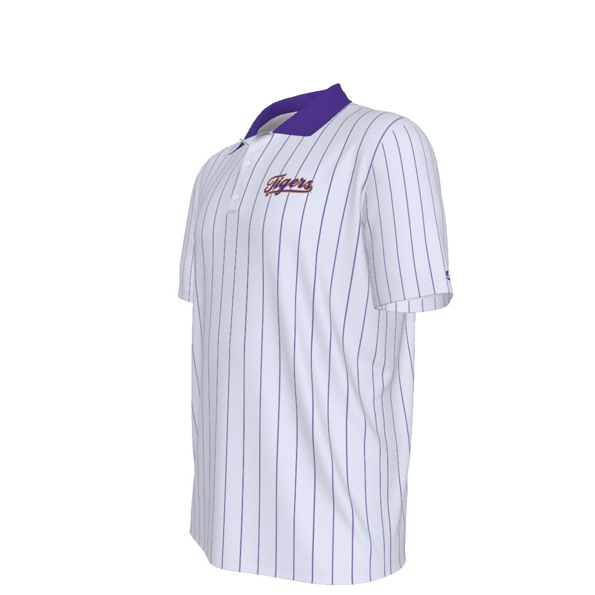 LSU Baseball Pinstripe Script Polo