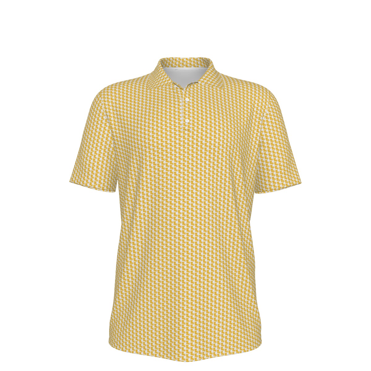Louisiana Pattern Polo - White