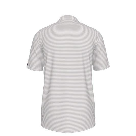 LSU Football Striped Polo - Cream