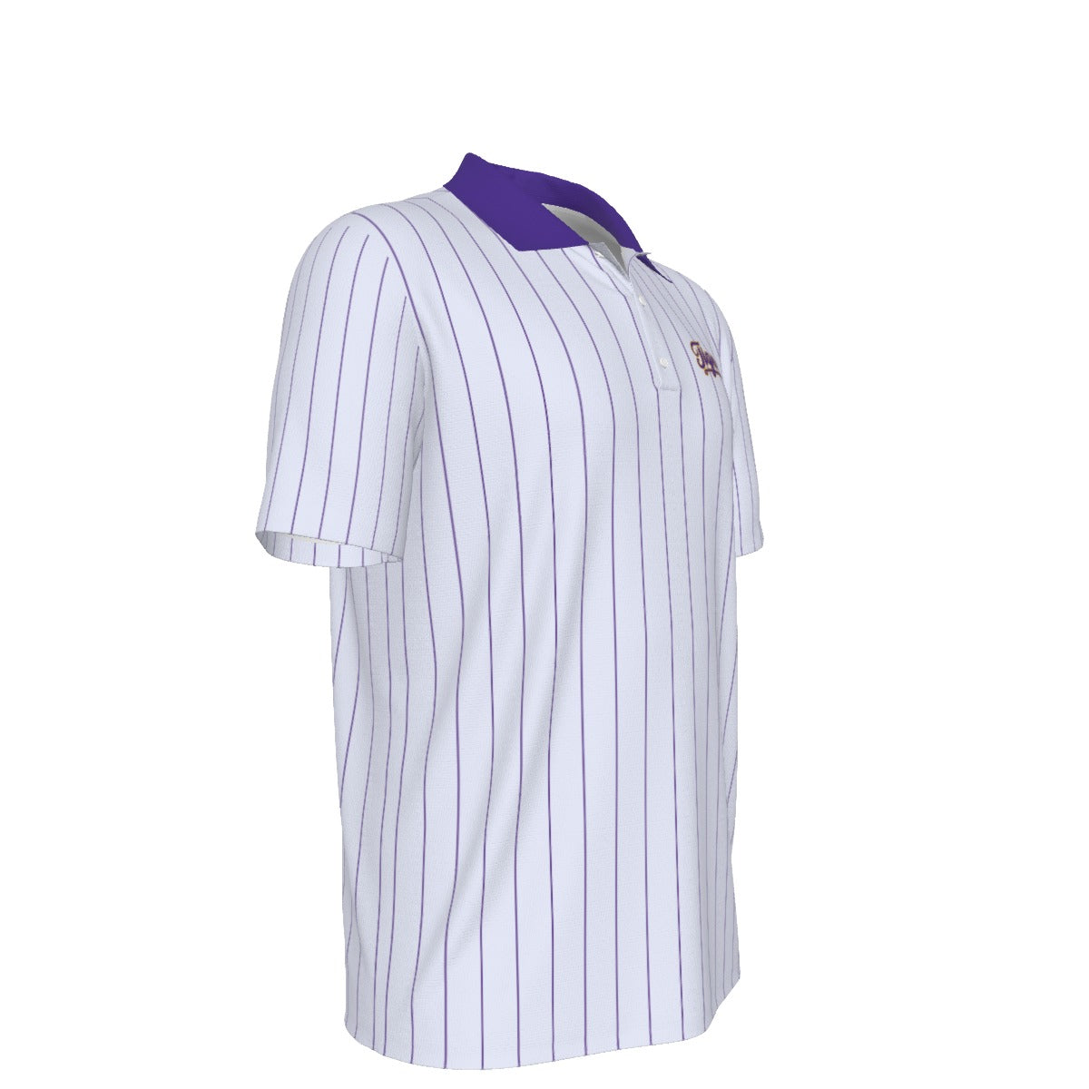 LSU Baseball Pinstripe Script Polo