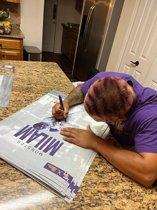 LSU Baseball Monster Milam Signed Poster