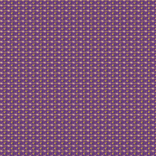 LSU Football Symbols Polo - Purple