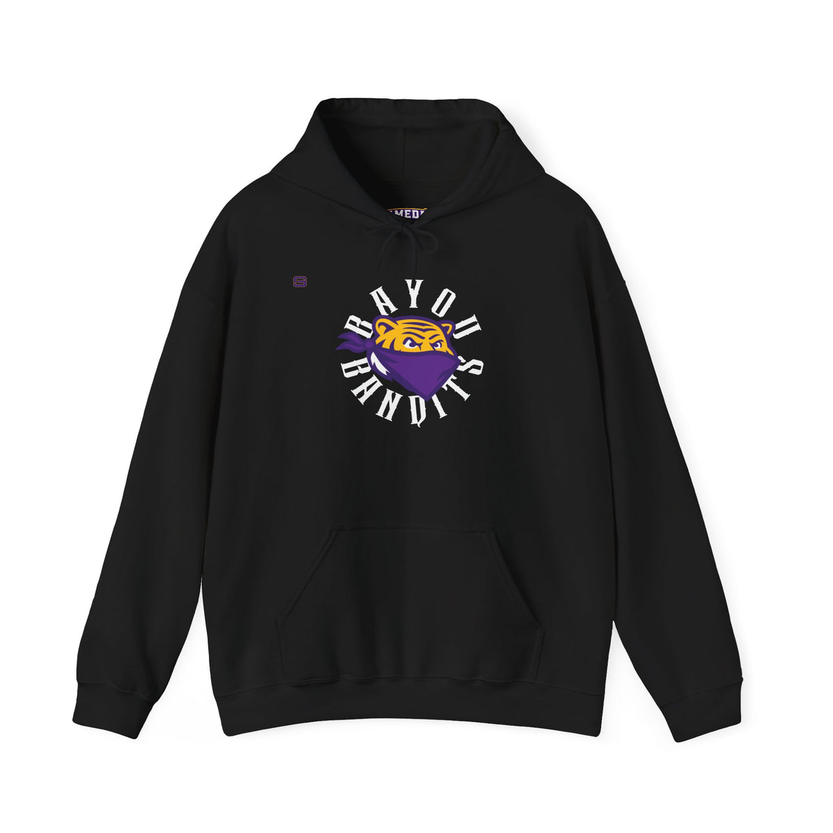 Bayou Bandit Football Mascot Emblem Hoodie