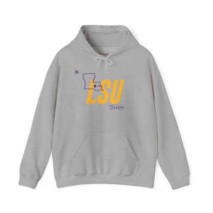 LSU Football State Hoodie
