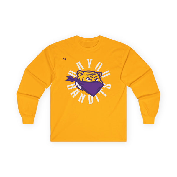 Bayou Bandit Football Mascot Emblem Long Sleeve Shirt