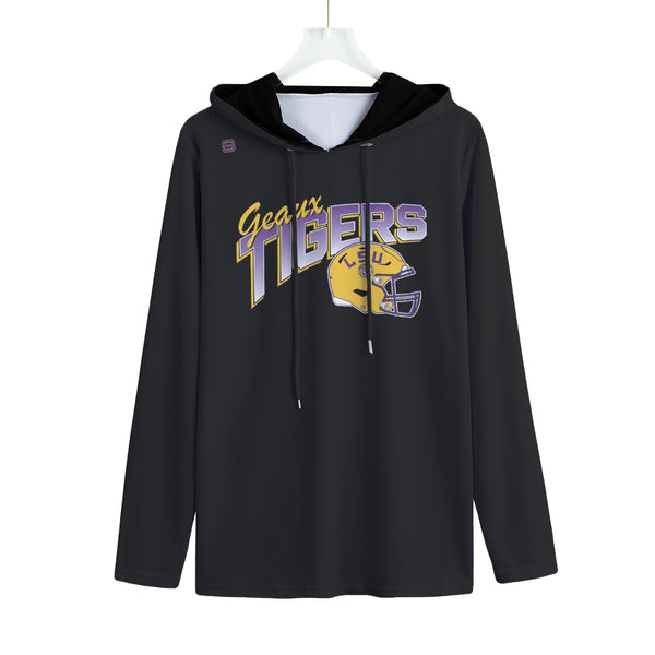LSU Football Retro Lightweight Hoodie - Black