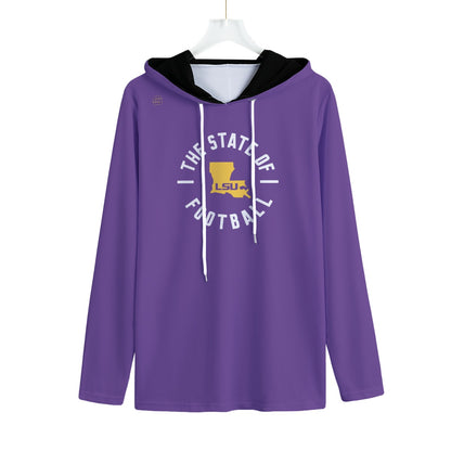 LSU Football State of Football Lightweight Hoodie - Purple