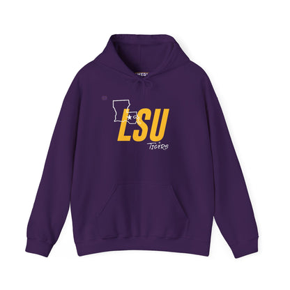 LSU Football State Hoodie