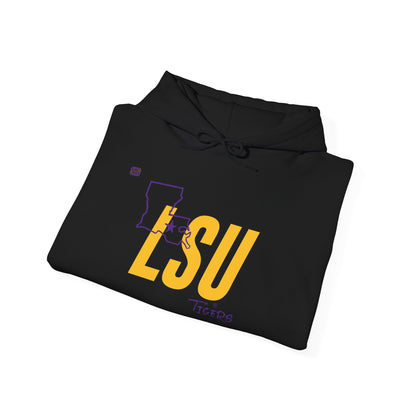 LSU Football State Hoodie
