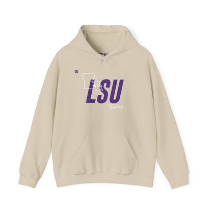 LSU Football State Hoodie